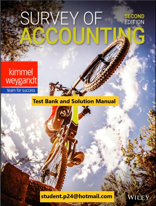 Survey of Accounting Enhanced eText 2nd Edition Kimmel Weygandt 2020 Instructor Solution Manual Excel SM and Test Bank scaled 1